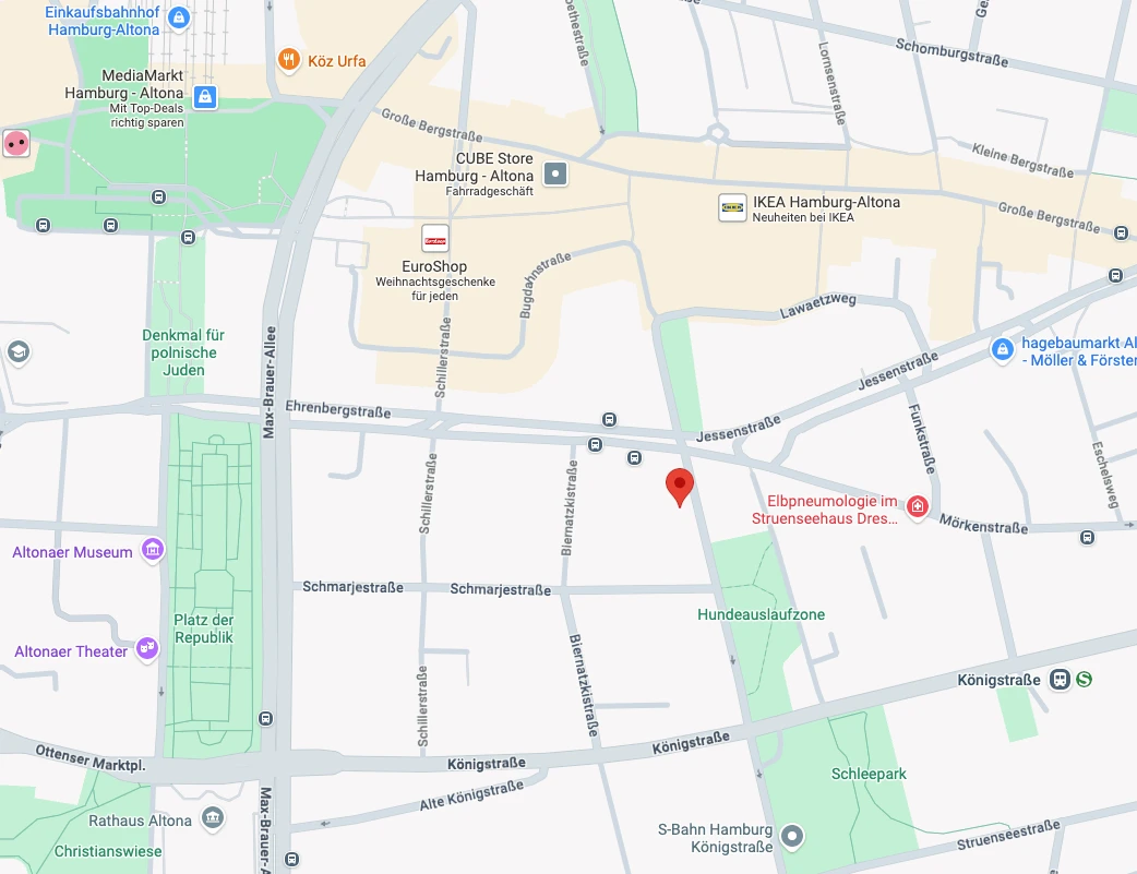 Anfahrt - Behnstraße 83 - Janet Sunjic